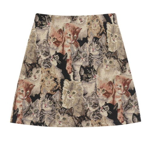 Retro Female High-waisted Short Skirt