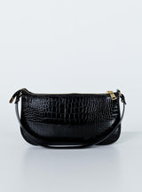 Recycled PU Baguette Bag Black