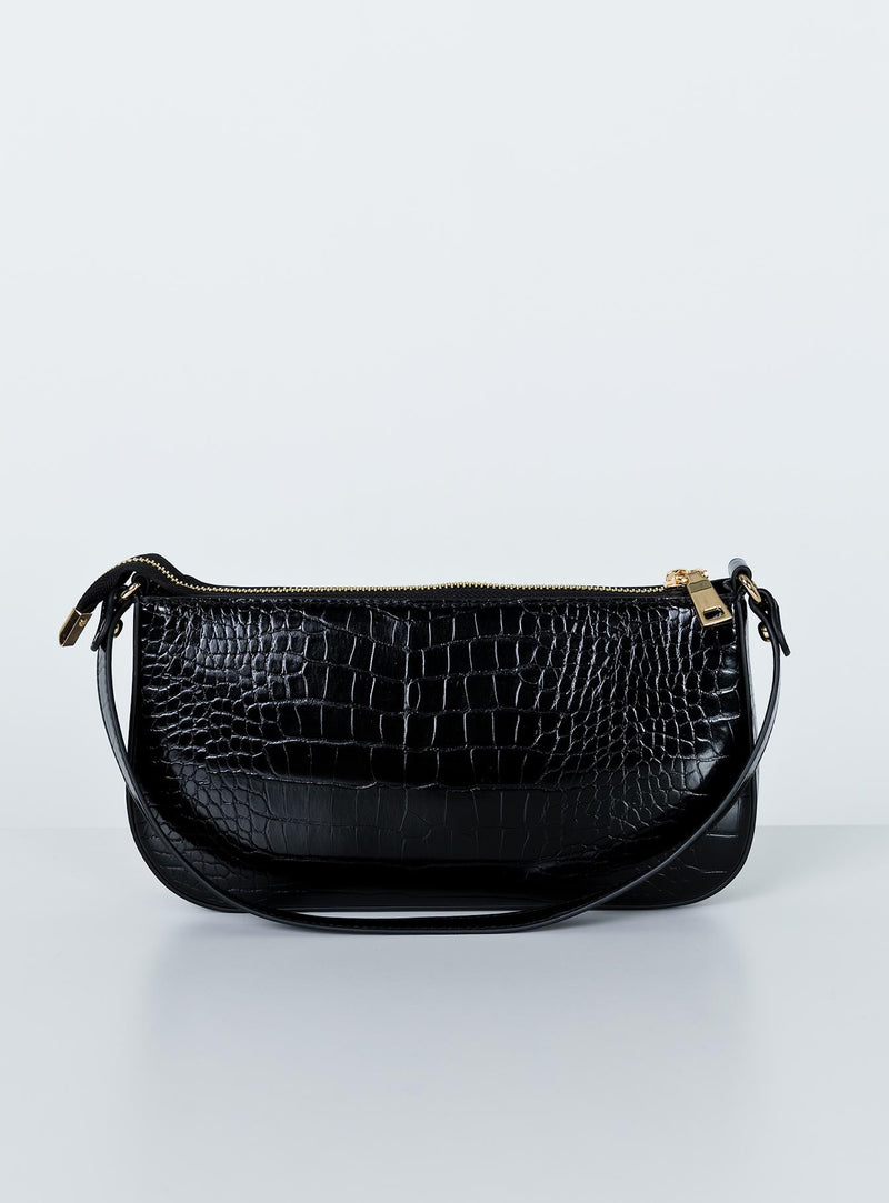 Recycled PU Baguette Bag Black