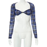 Long-sleeved Square-neck T-shirt