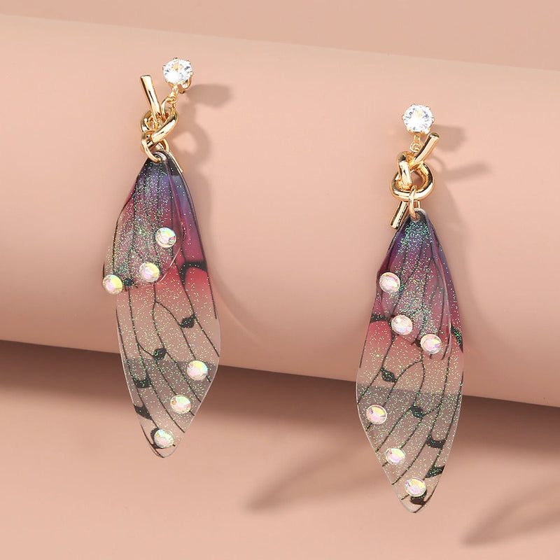 Resin Butterfly Wing Earrings