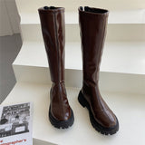 Square Heel Over The Knee Long Boots