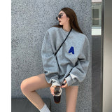 Loose Round Neck Pullover Sweatshirt
