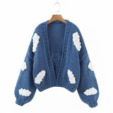 Big Flower Sweater Cardigan