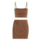 Camisole Cropped Vest With Two Piece