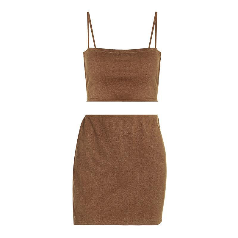 Camisole Cropped Vest With Two Piece