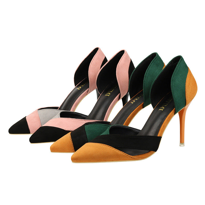 Pointed-toe stiletto heel sandals