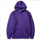 Oversized Solid Color Pullover Hoodie