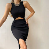 Elastic Slim Hip Skirt Two-piece Women