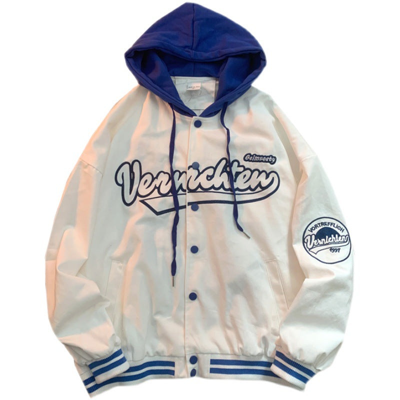 Simple Loose Hooded Jacket