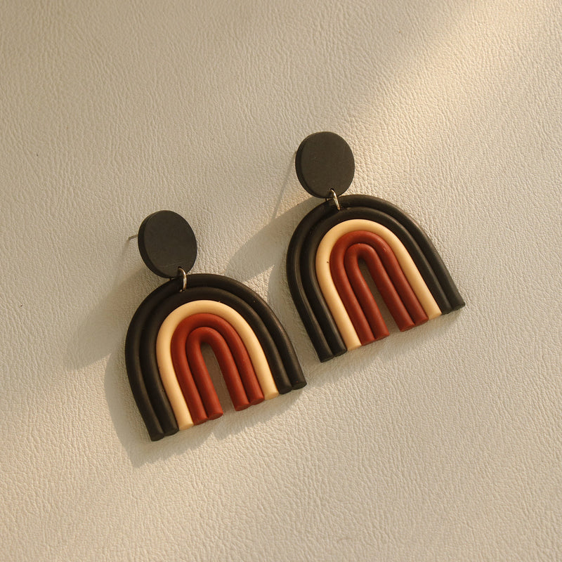 Body Clay Texture Lacquered Acrylic Earrings