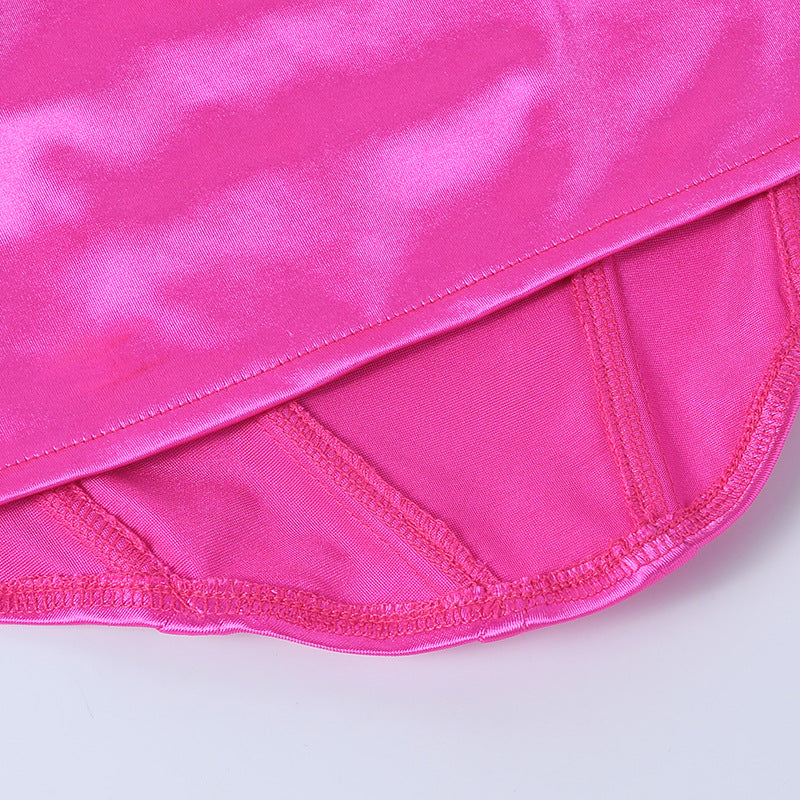 Satin Tunic Halter Strap Top