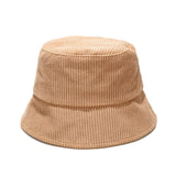 Women's solid color corduroy fisherman hat