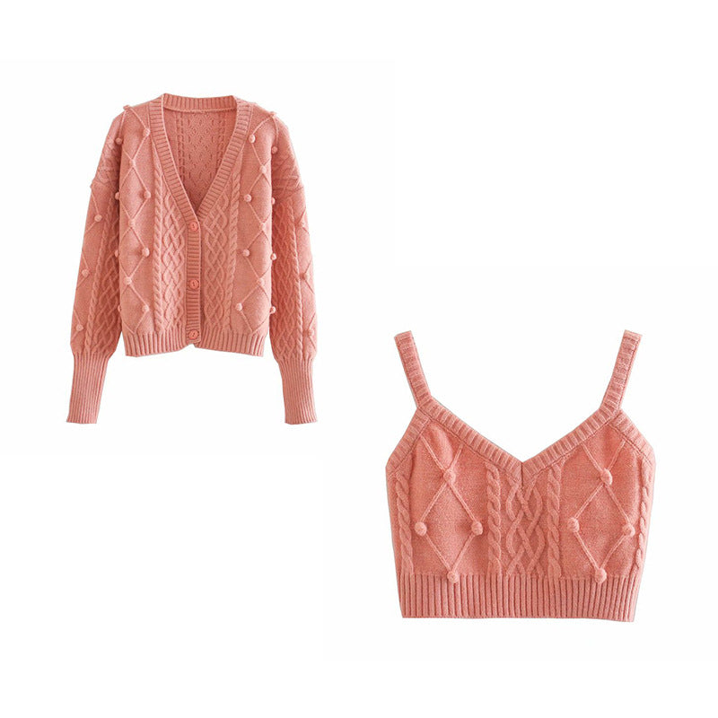 Yarn Ball Twist Knit Sweater Sling