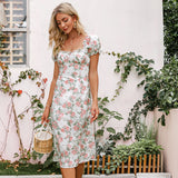 Short-Sleeved Mid-Waist Dress