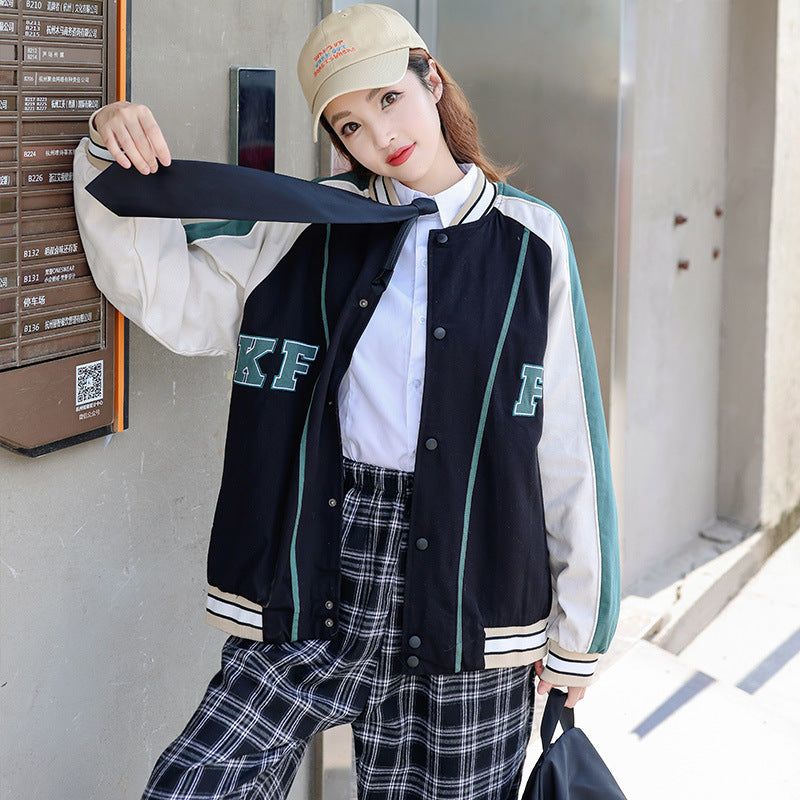 Loose Casual Color Matching Jacket