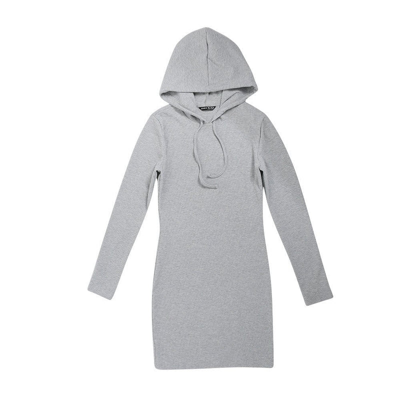 Slim Hooded Knitted Dress