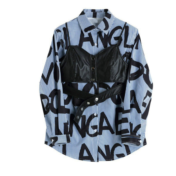 Striped Shirt Two-piece