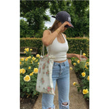 High Waist Wide Leg Ripped Jeans