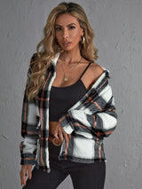 Cotton Plaid Loose-collar Double-sided Jacket