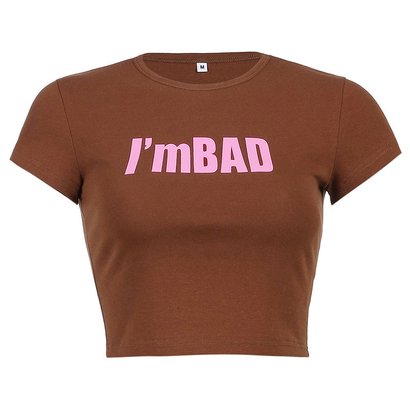 Printed Pullover Slim Fit Crew Neck Short T-Shirt