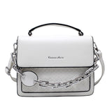 Solid Color Letter Flap Organ Crossbody Bag