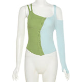 Knitted Street Shooting All-match Top