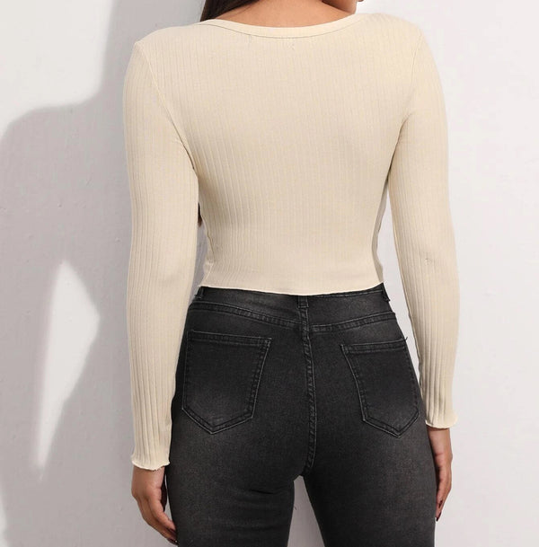 Cardigan Sexy Button Knitted T-Shirt