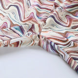 Slim Temperament High Waist Corrugated Flared Pants