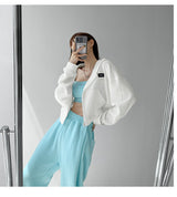 Long Sleeve Waffle Loose Hooded Sweatshirt