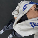 Letter Print Hoodie Sweater Jacket