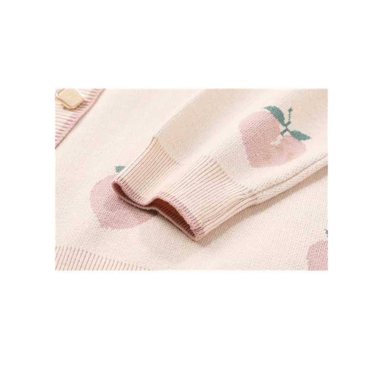 Loose outer wear peach sweater