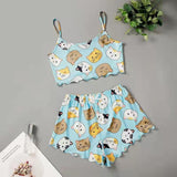 Cotton Girls Cartoon Casual PJ Suit
