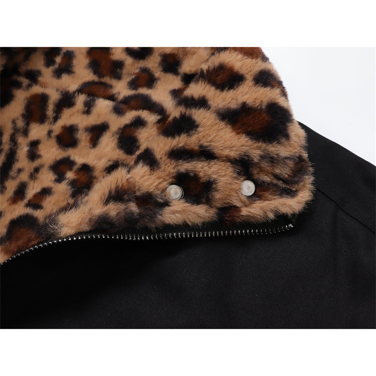 Warm Double-sided Leopard Print Jacket