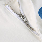 Love Print Contrast Color High-rise Jeans