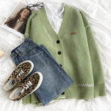 Patchwork Knitted Sweater Cardigan