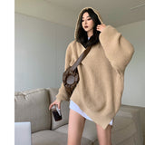 Casual Knitted Hooded Sweater