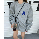 Loose Round Neck Pullover Sweatshirt