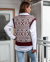 Knitted Vest Acrylic Sweater