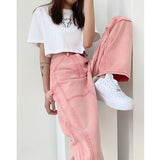 Straight Loose High Waist Pants