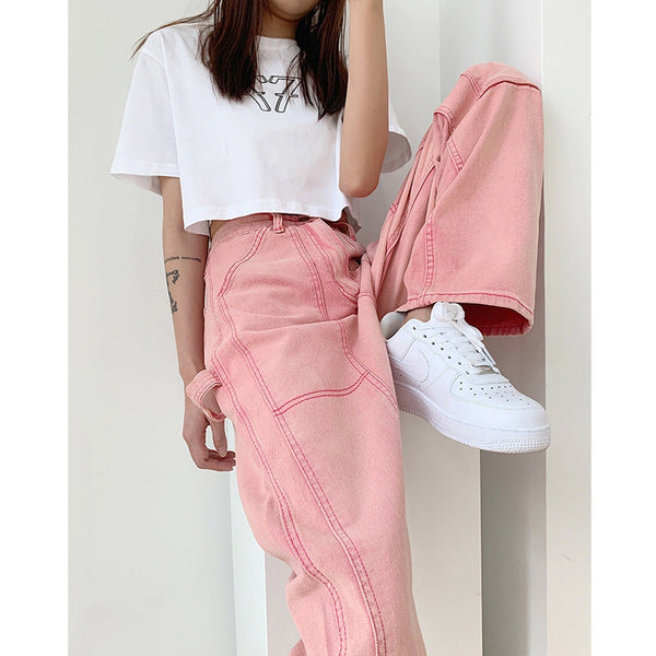 Straight Loose High Waist Pants