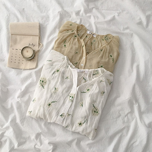 Loose casual V-neck sunscreen long sleeves