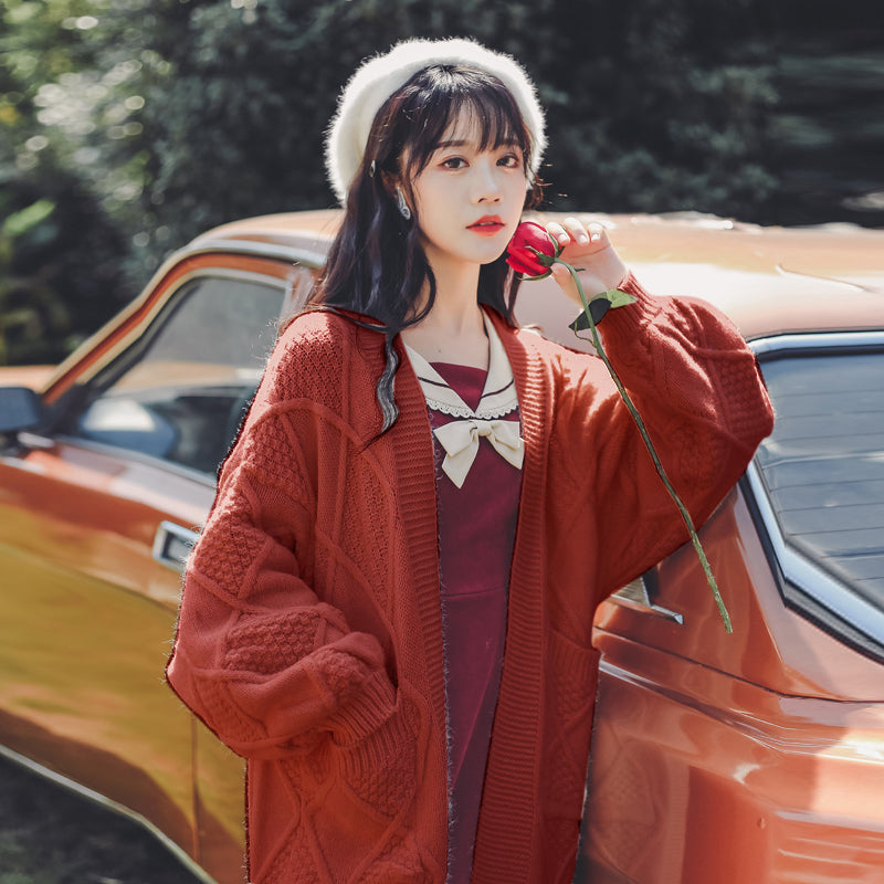 White Knitted Cardigan