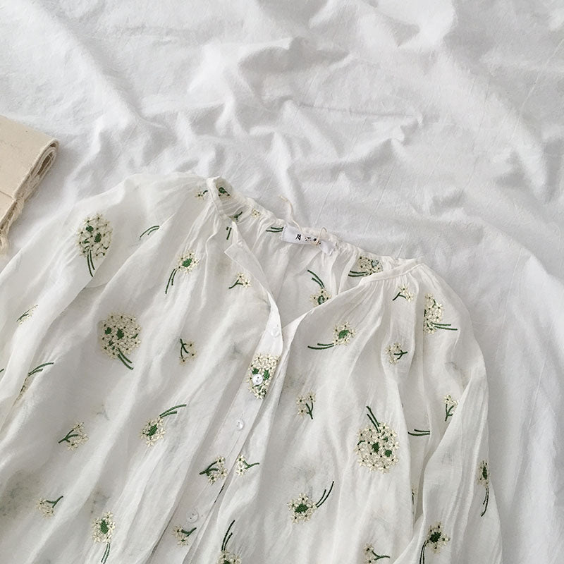 Loose casual V-neck sunscreen long sleeves