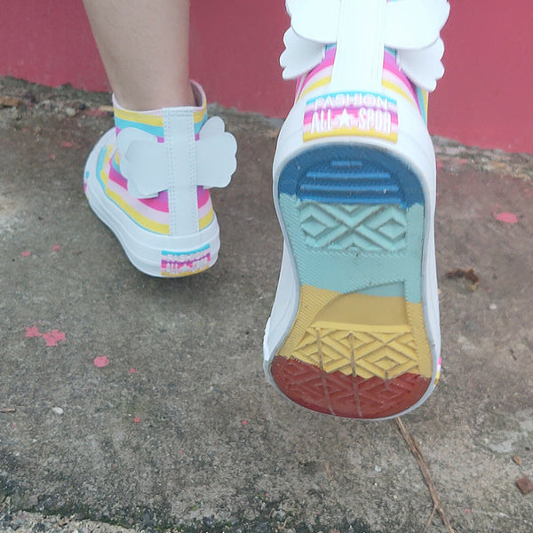 Angel Rainbow Canvas Shoes