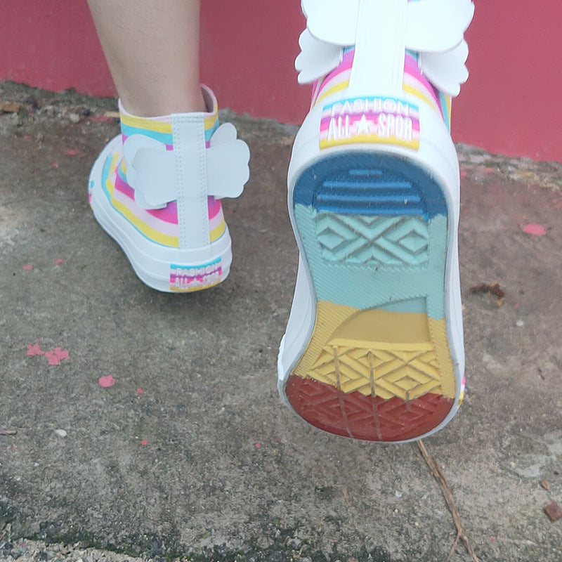 Angel Rainbow Canvas Shoes