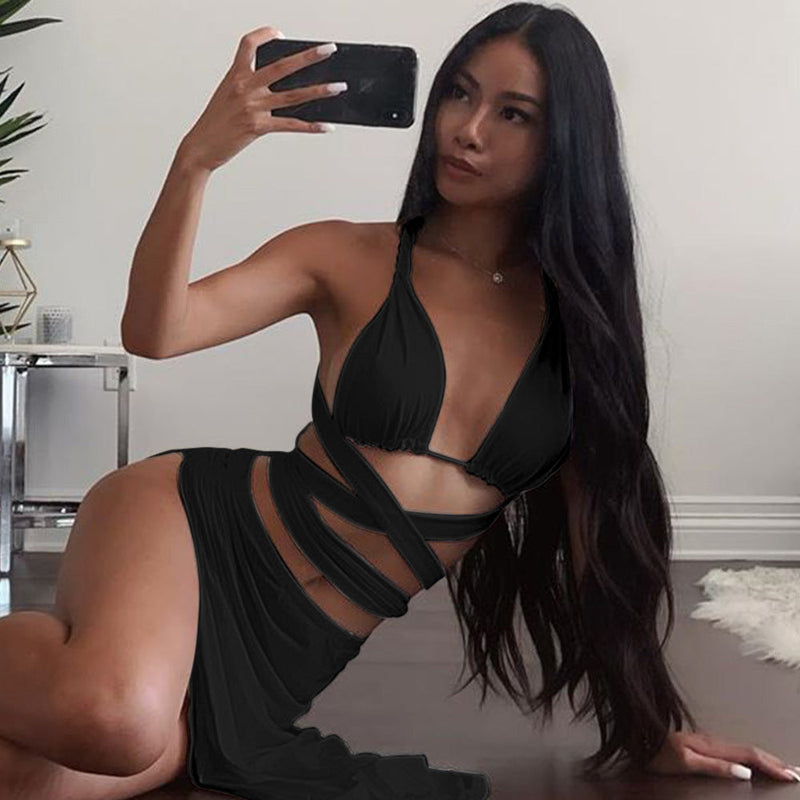 Sexy Two-piece Suit With Lace-up Multi-wear