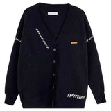 Patchwork Knitted Sweater Cardigan