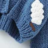 Big Flower Sweater Cardigan