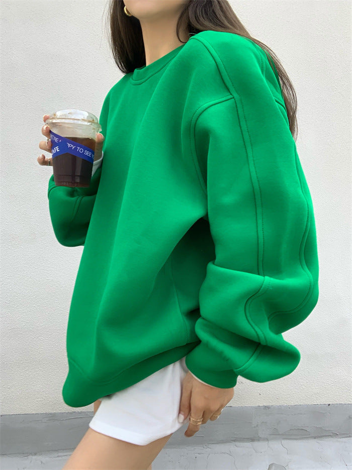 Round Neck Pullover Sweatshirt